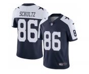 Nike Dallas Cowboys #86 Dalton Schultz Navy Blue Thanksgiving Men Stitched NFL Vapor Untouchable Limited Throwback Jersey