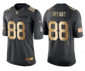 Nike Dallas Cowboys #88 Dez Bryant Anthracite 2016 Christmas Gold Men's NFL Limited Salute to Service Jersey