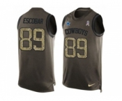 Nike Dallas Cowboys #89 Gavin Escobar Green Men's Stitched NFL Limited Salute To Service Tank Top Jersey