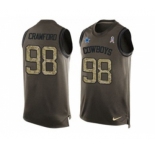Nike Dallas Cowboys #98 Tyrone Crawford Green Men's Stitched NFL Limited Salute To Service Tank Top Jersey