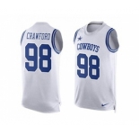Nike Dallas Cowboys #98 Tyrone Crawford White Men's Stitched NFL Limited Tank Top Jersey