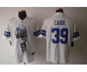 nike nfl jerseys dallas cowboys #39 carr white[helmet tri-blend limited]