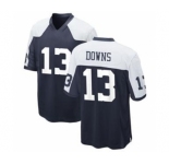 Women Dallas Cowboys #13 Downs Game Navy Blue Throwback Alternate Football Jersey