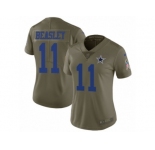 Women Nike Dallas Cowboys #11 Cole Beasley Limited Olive 2017 Salute to Service NFL Jersey