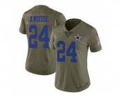 Women Nike Dallas Cowboys #24 Chidobe Awuzie Olive Stitched NFL Limited 2017 Salute to Service Jersey