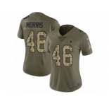Women Nike Dallas Cowboys #46 Alfred Morris Limited Olive Camo 2017 Salute to Service NFL Jersey