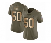 Women Nike Dallas Cowboys #50 Sean Lee Limited Olive Gold 2017 Salute to Service NFL Jersey