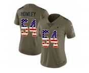 Women Nike Dallas Cowboys #54 Chuck Howley Limited Olive USA Flag 2017 Salute to Service NFL Jersey