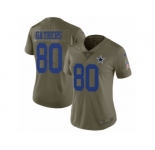 Women Nike Dallas Cowboys #80 Rico Gathers Limited Olive 2017 Salute to Service NFL Jersey