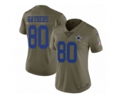 Women Nike Dallas Cowboys #80 Rico Gathers Limited Olive 2017 Salute to Service NFL Jersey