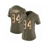 Women Nike Dallas Cowboys #94 Randy Gregory Limited Olive Gold 2017 Salute to Service NFL Jersey