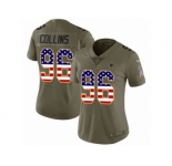 Women Nike Dallas Cowboys #96 Maliek Collins Limited Olive USA Flag 2017 Salute to Service NFL Jersey