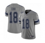 Women's Dallas Cowboys #18 Randall Cobb Limited Gray Inverted Legend Football Jersey