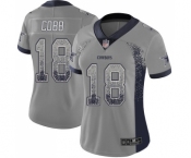 Women's Dallas Cowboys #18 Randall Cobb Limited Gray Rush Drift Fashion Football Jersey