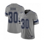 Women's Dallas Cowboys #30 Anthony Brown Limited Gray Inverted Legend Football Jersey