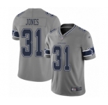Women's Dallas Cowboys #31 Byron Jones Limited Gray Inverted Legend Football Jersey