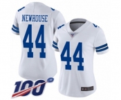 Women's Dallas Cowboys #44 Robert Newhouse White Vapor Untouchable Limited Player 100th Season Football Jersey