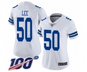Women's Dallas Cowboys #50 Sean Lee White Vapor Untouchable Limited Player 100th Season Football Jersey