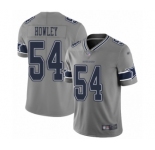 Women's Dallas Cowboys #54 Chuck Howley Limited Gray Inverted Legend Football Jersey