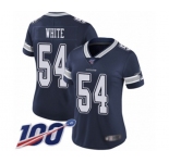 Women's Dallas Cowboys #54 Randy White Navy Blue Team Color Vapor Untouchable Limited Player 100th Season Football Jersey
