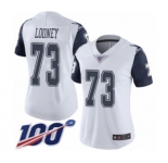 Women's Dallas Cowboys #73 Joe Looney Limited White Rush Vapor Untouchable 100th Season Football Jersey
