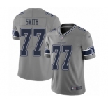 Women's Dallas Cowboys #77 Tyron Smith Limited Gray Inverted Legend Football Jersey