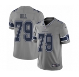 Women's Dallas Cowboys #79 Trysten Hill Limited Gray Inverted Legend Football Jersey