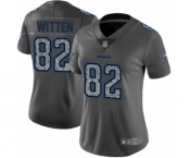 Women's Dallas Cowboys #82 Jason Witten Gray Static Fashion Limited Football Jersey