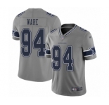 Women's Dallas Cowboys #94 DeMarcus Ware Limited Gray Inverted Legend Football Jersey
