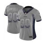 Women's Nike Dallas Cowboys #20 Ibraheim Campbell Limited Gray Rush Drift Fashion NFL Jersey