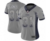 Women's Nike Dallas Cowboys #31 Byron Jones Limited Gray Rush Drift Fashion NFL Jersey