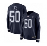 Women's Nike Dallas Cowboys #50 Sean Lee Limited Navy Blue Therma Long Sleeve NFL Jersey