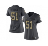 Women's Nike Dallas Cowboys #51 Kyle Wilber Limited Black 2016 Salute to Service NFL Jersey