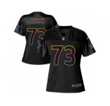 Women's Nike Dallas Cowboys #73 Larry Allen Game Black Fashion NFL Jersey