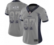 Women's Nike Dallas Cowboys #87 Geoff Swaim Limited Gray Rush Drift Fashion NFL Jersey