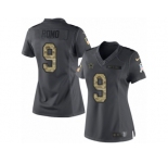 Women's Nike Dallas Cowboys #9 Tony Romo Limited Black 2016 Salute to Service NFL Jersey