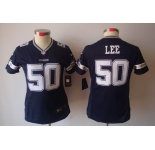 nike women nfl jerseys dallas cowboys #50 lee blue[nike limited]