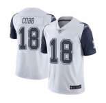 Youth Dallas Cowboys #18 Randall Cobb Limited White Rush Vapor Untouchable Football Jersey