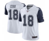 Youth Dallas Cowboys #18 Randall Cobb Limited White Rush Vapor Untouchable Football Jersey