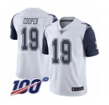 Youth Dallas Cowboys #19 Amari Cooper Limited White Rush Vapor Untouchable 100th Season Football Jersey