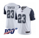 Youth Dallas Cowboys #23 Darian Thompson Limited White Rush Vapor Untouchable 100th Season Football Jersey