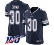 Youth Dallas Cowboys #30 Anthony Brown Navy Blue Team Color Vapor Untouchable Limited Player 100th Season Football Jersey