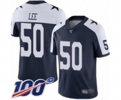 Youth Dallas Cowboys #50 Sean Lee Navy Blue Throwback Alternate Vapor Untouchable Limited Player 100th Season Football Jersey