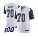 Youth Dallas Cowboys #70 Zack Martin Limited White Rush Vapor Untouchable 100th Season Football Jersey