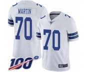 Youth Dallas Cowboys #70 Zack Martin White Vapor Untouchable Limited Player 100th Season Football Jersey