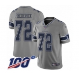 Youth Dallas Cowboys #72 Travis Frederick Limited Gray Inverted Legend 100th Season Football Jersey