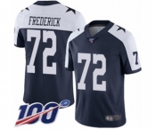 Youth Dallas Cowboys #72 Travis Frederick Navy Blue Throwback Alternate Vapor Untouchable Limited Player 100th Season Football Jersey