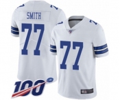 Youth Dallas Cowboys #77 Tyron Smith White Vapor Untouchable Limited Player 100th Season Football Jersey