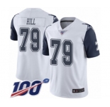 Youth Dallas Cowboys #79 Trysten Hill Limited White Rush Vapor Untouchable 100th Season Football Jersey