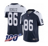 Youth Dallas Cowboys #86 Dalton Schultz Navy Blue Throwback Alternate Vapor Untouchable Limited Player 100th Season Football Jersey